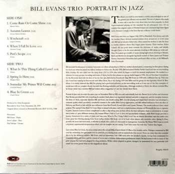 LP The Bill Evans Trio: Portrait In Jazz