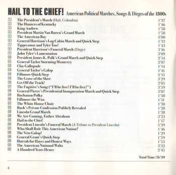 CD The Chestnut Brass Company: Hail To The Chief! American Political Marches, Songs & Dirges Of The 1800s