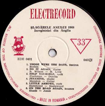 LP The Clive Allan Orchestra And Singers: Șlagărele Anului 1968