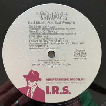 LP The Cramps: Bad Music For Bad People