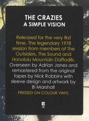 LP The Crazies: A Simple Vision CLR