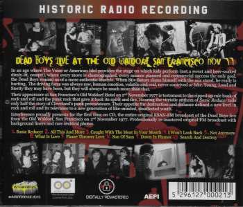 CD The Dead Boys: Live At The Old Waldorf San Francisco Nov 77