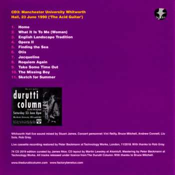 3CD/Zestaw pudełkowy The Durutti Column: Obey The Time DLX