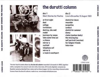 2CD The Durutti Column: Short Stories For Pauline
