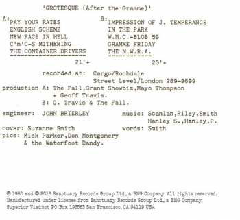 LP The Fall: Grotesque (After The Gramme)