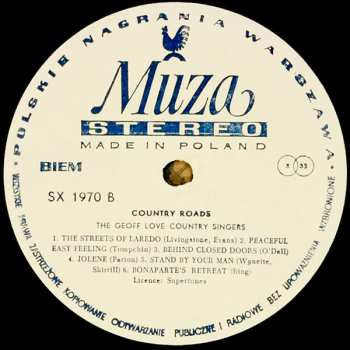 LP The Geoff Love Country Singers: Country Roads