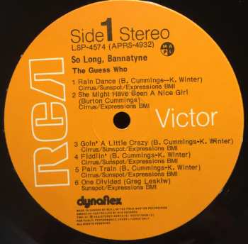 LP The Guess Who: So Long, Bannatyne