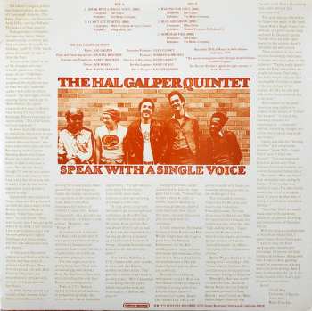 CD Hal Galper Quintet: Speak With A Single Voice