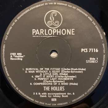 LP The Hollies: Confessions Of The Mind