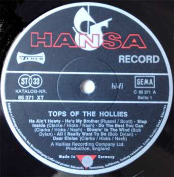 2LP The Hollies: Tops Of The Hollies