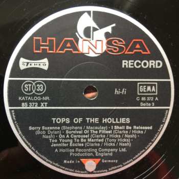 2LP The Hollies: Tops Of The Hollies