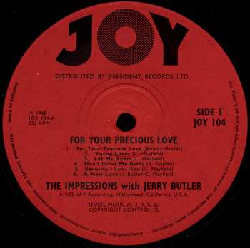 LP The Impressions: For Your Precious Love...