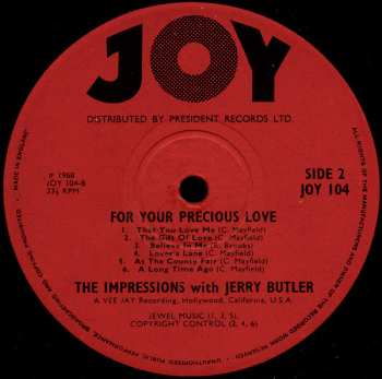LP The Impressions: For Your Precious Love...