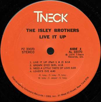 LP The Isley Brothers: Live It Up