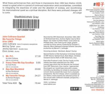 CD The John Coltrane Quartet: My Favorite Things - Graz 1962