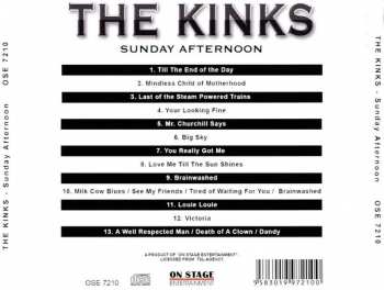 CD The Kinks: Sunday Afternoon (Live In Concert)