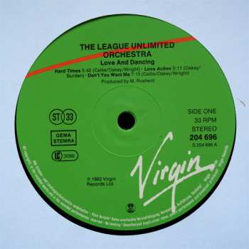 LP The League Unlimited Orchestra: Love And Dancing