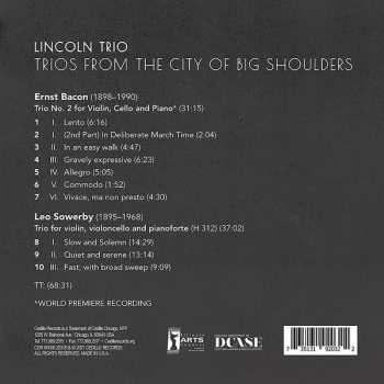 CD The Lincoln Trio: Trios From The City Of Big Shoulders