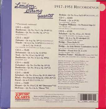 8CD/Zestaw pudełkowy London String Quartet: 1917-1951 Recordings