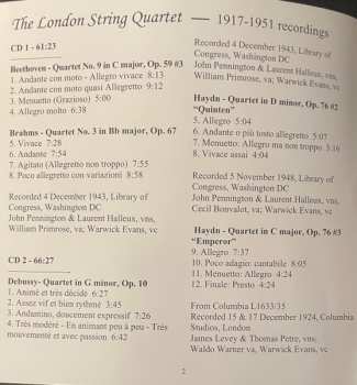 8CD/Zestaw pudełkowy London String Quartet: 1917-1951 Recordings