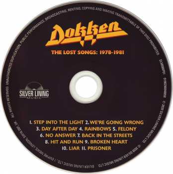 CD Dokken: The Lost Songs: 1978-1981 DIGI