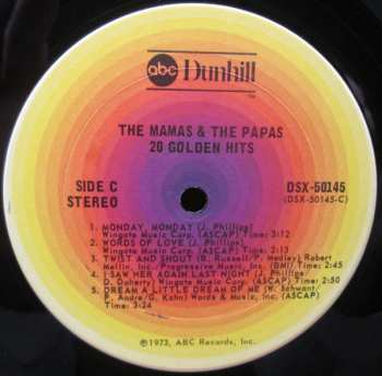 2LP The Mamas & The Papas: 20 Golden Hits