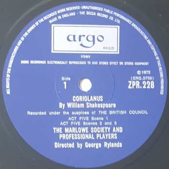 4LP/Zestaw pudełkowy William Shakespeare: Coriolanus