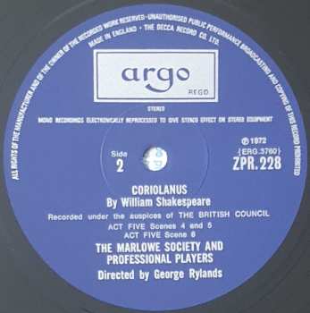 4LP/Zestaw pudełkowy William Shakespeare: Coriolanus