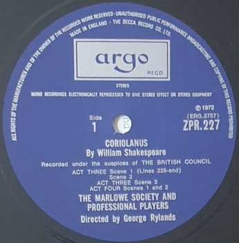 4LP/Zestaw pudełkowy William Shakespeare: Coriolanus