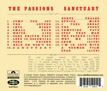CD The Passions: Sanctuary