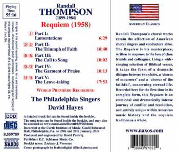 CD Randall Thompson: Requiem