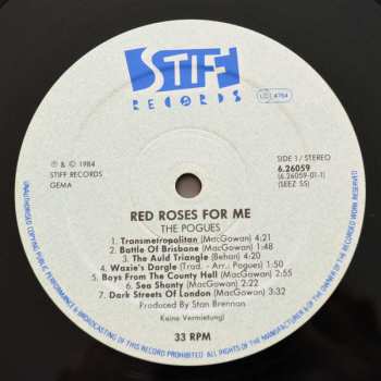 LP The Pogues: Red Roses For Me