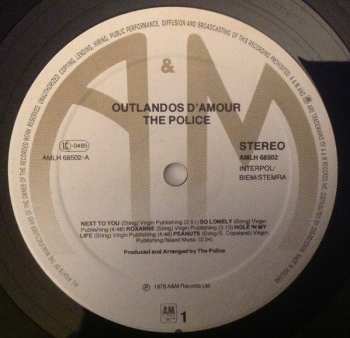 LP The Police: Outlandos D'Amour