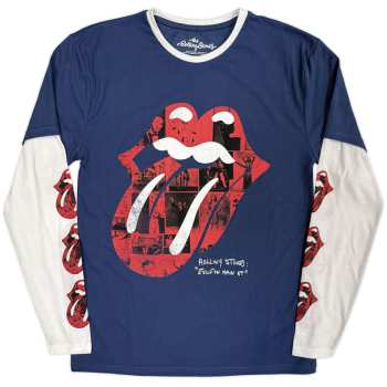 Merch The Rolling Stones: Layered Long Sleeve Koszulka Collage Tongue