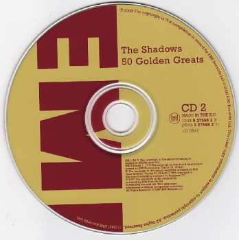 2CD The Shadows: The Shadows 50 Golden Greats