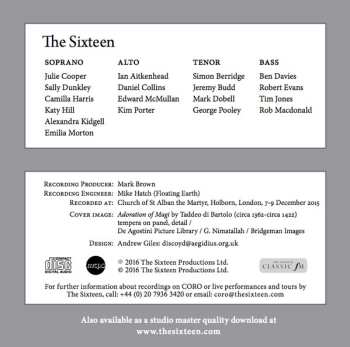 CD The Sixteen: Song Of The Nativity