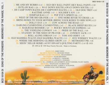 4CD/Zestaw pudełkowy The Sons Of The Pioneers: Memories Of The Range