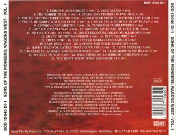 4CD/Zestaw pudełkowy The Sons Of The Pioneers: Wagons West
