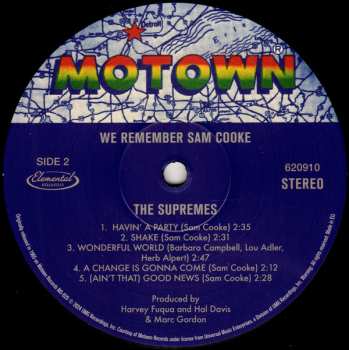 LP The Supremes: We Remember Sam Cooke LTD