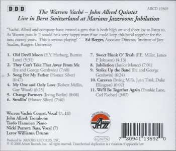 CD The Warren Vaché-John Allred Quintet: Jubilation - In Bern Switzerland At Marians Jazzroom
