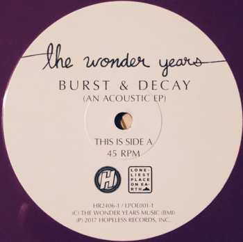 LP The Wonder Years: Burst & Decay (An Acoustic EP) LTD | CLR