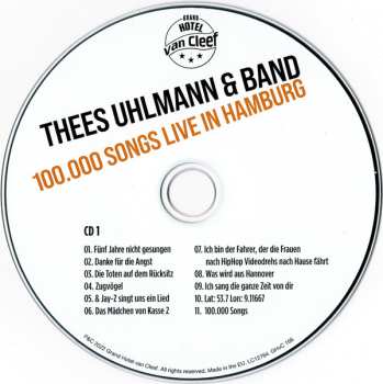 2CD Thees Uhlmann & Band: 100.000 Songs Live In Hamburg