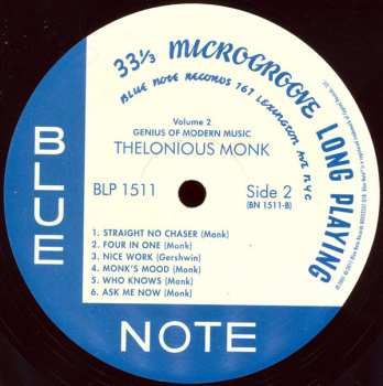 LP Thelonious Monk: Genius of Modern Music, Volume Two