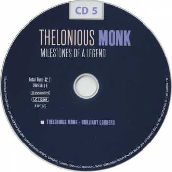 10CD/Zestaw pudełkowy Thelonious Monk: Milestones Of A Legend