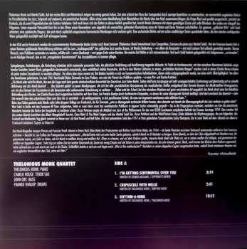 LP The Thelonious Monk Quartet: Live In Berlin 1961 /  Live In Essen 1959