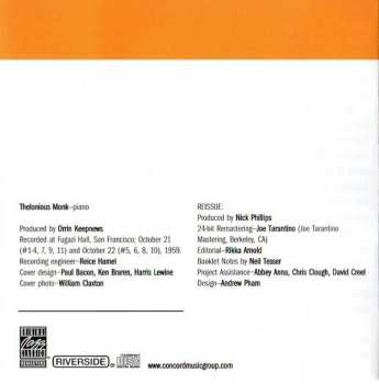 CD Thelonious Monk: Thelonious Alone In San Francisco