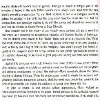 CD Thelonious Monk: Thelonious Alone In San Francisco