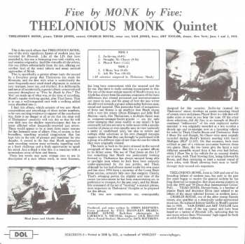 5CD/Zestaw pudełkowy Thelonious Monk: Timeless Classic Albums