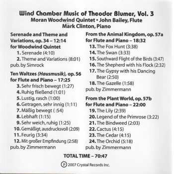 CD Theodor Blumer: Woodwind Music Vol. 3