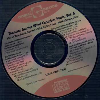 CD Theodor Blumer: Woodwind Music Vol. 3